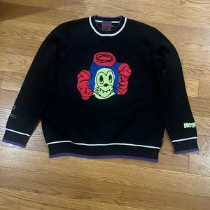 Heaven by Marc Jacobs black knit graphic pull over sweater